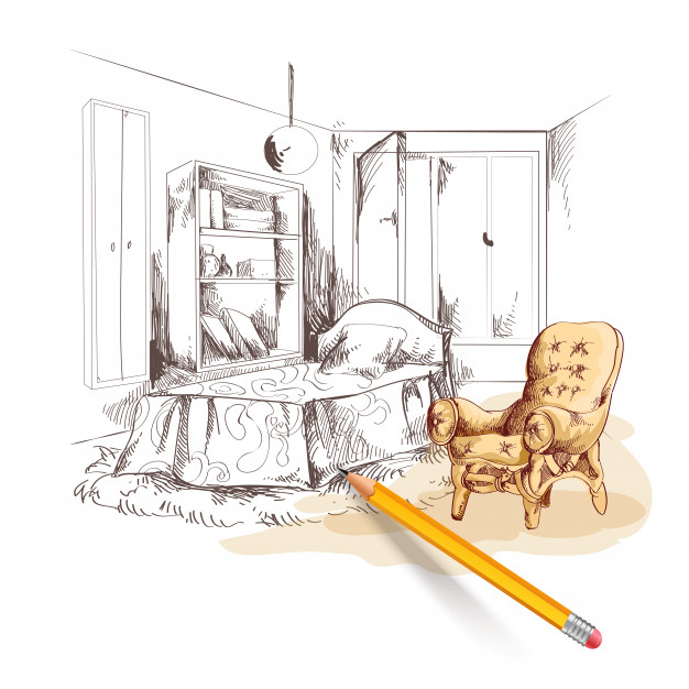bedroom sketch interior 98292 6869