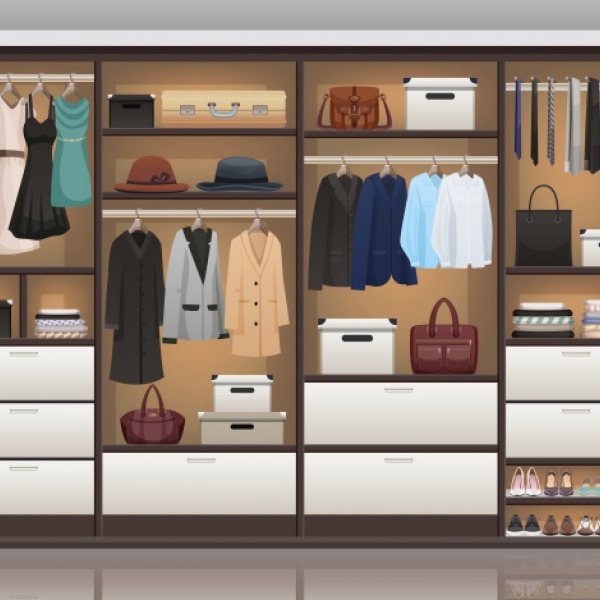 wardrobe storage interior realistic 1284 24324